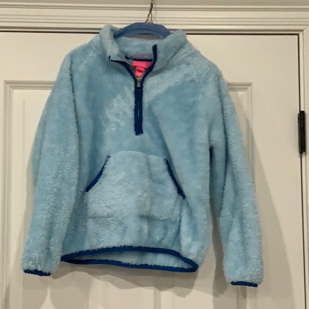 Girl’s Lilly Pulitzer Little Skipper Sherpa Pullover Size M